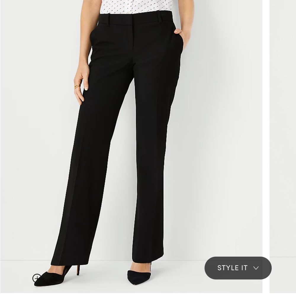 Ann Taylor Straight Leg Dress Pants in Black